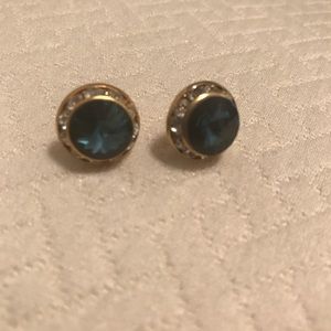 Blue and clear costume jewelry earrings
